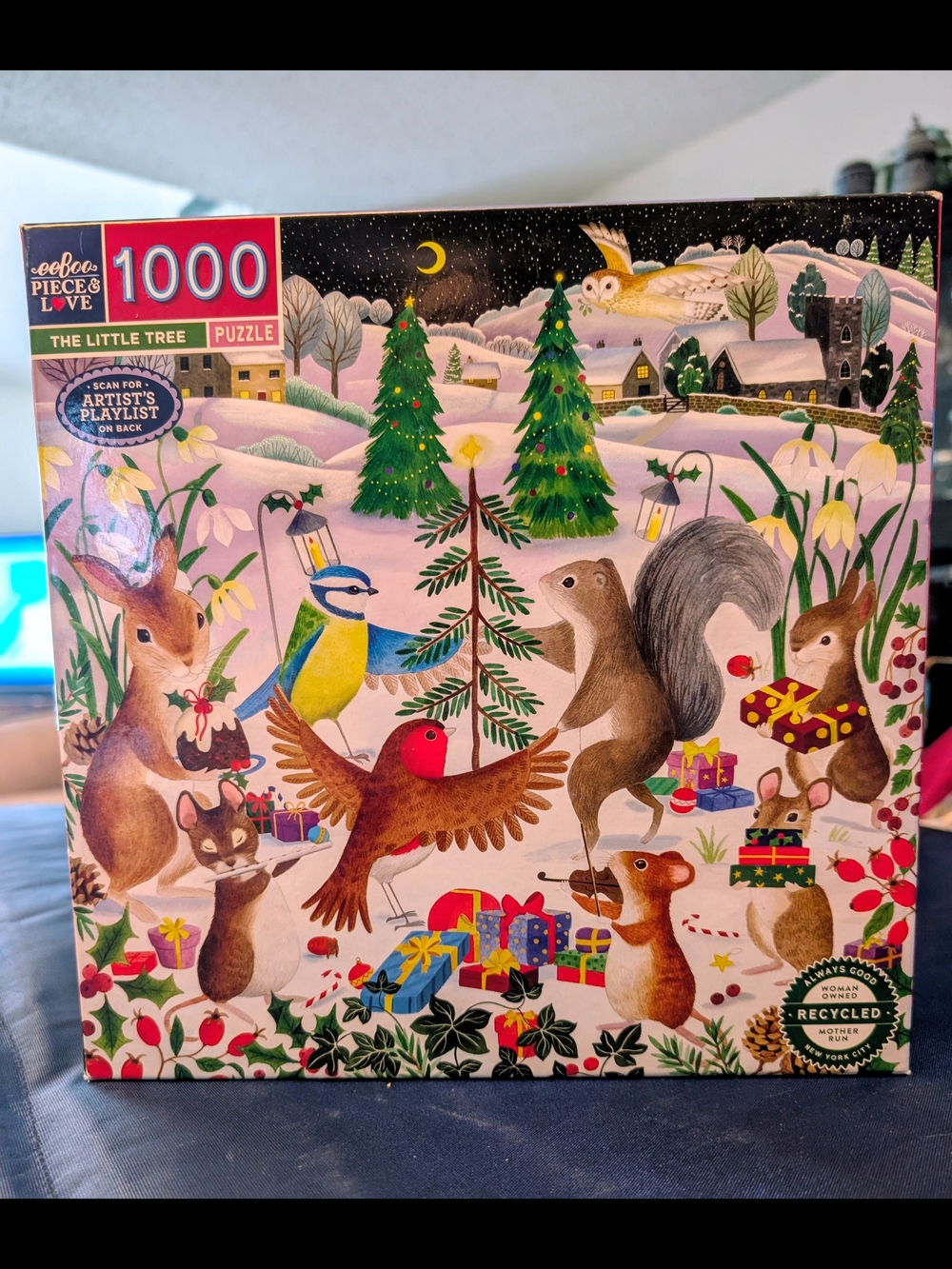 🧩eeboo 'The Little Tree' 1000-Piece Jigsaw Puzzle - Winter Scene Bex Parkin